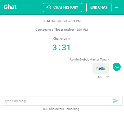 Chat timer